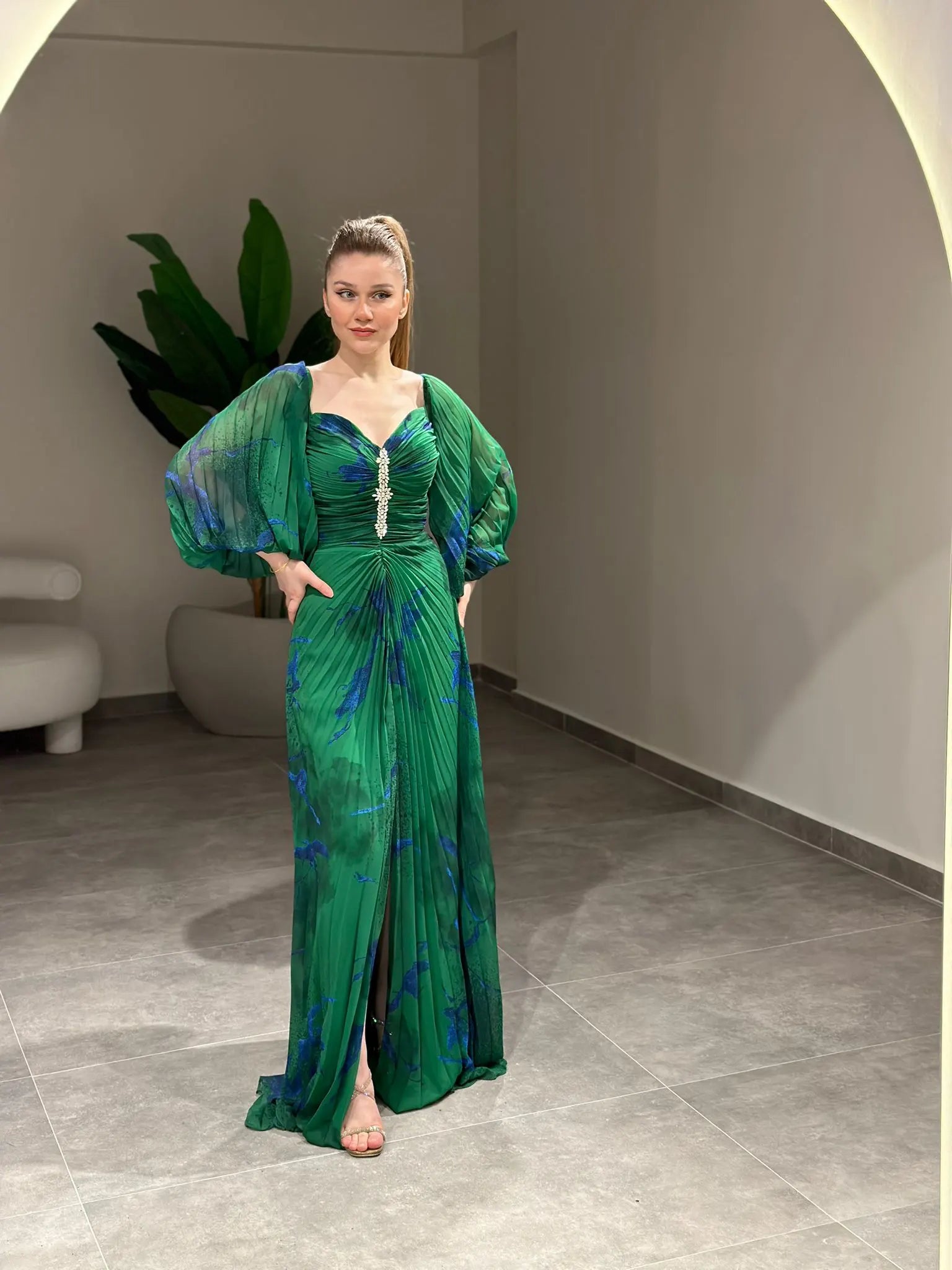 Begonya Abiye Yeşil | MONOWELLA abiye