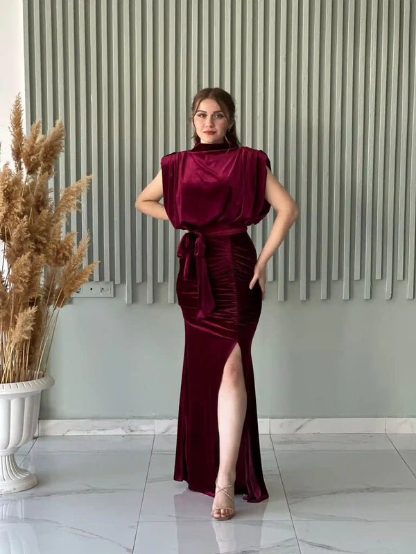 Yakut Abiye Kadife - Verda Moda