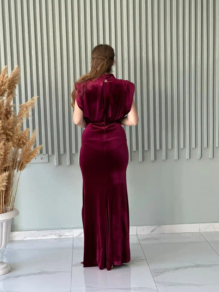 Yakut Abiye Kadife - Verda Moda