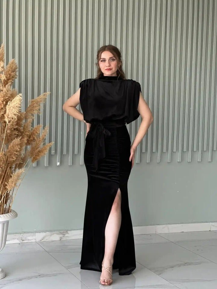 Yakut Abiye Kadife - Verda Moda