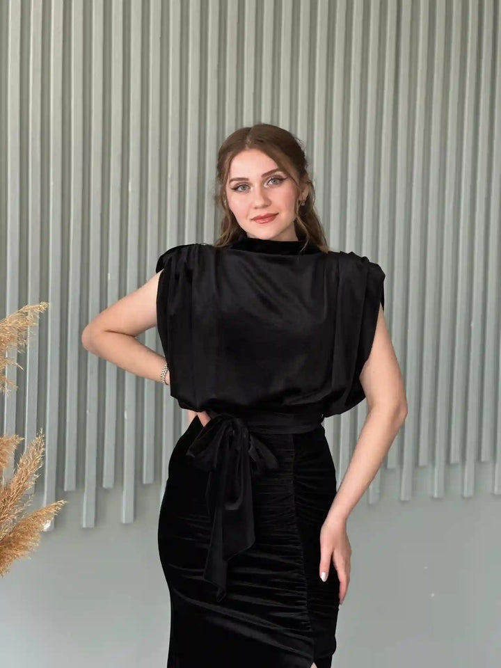 Yakut Abiye Kadife - Verda Moda