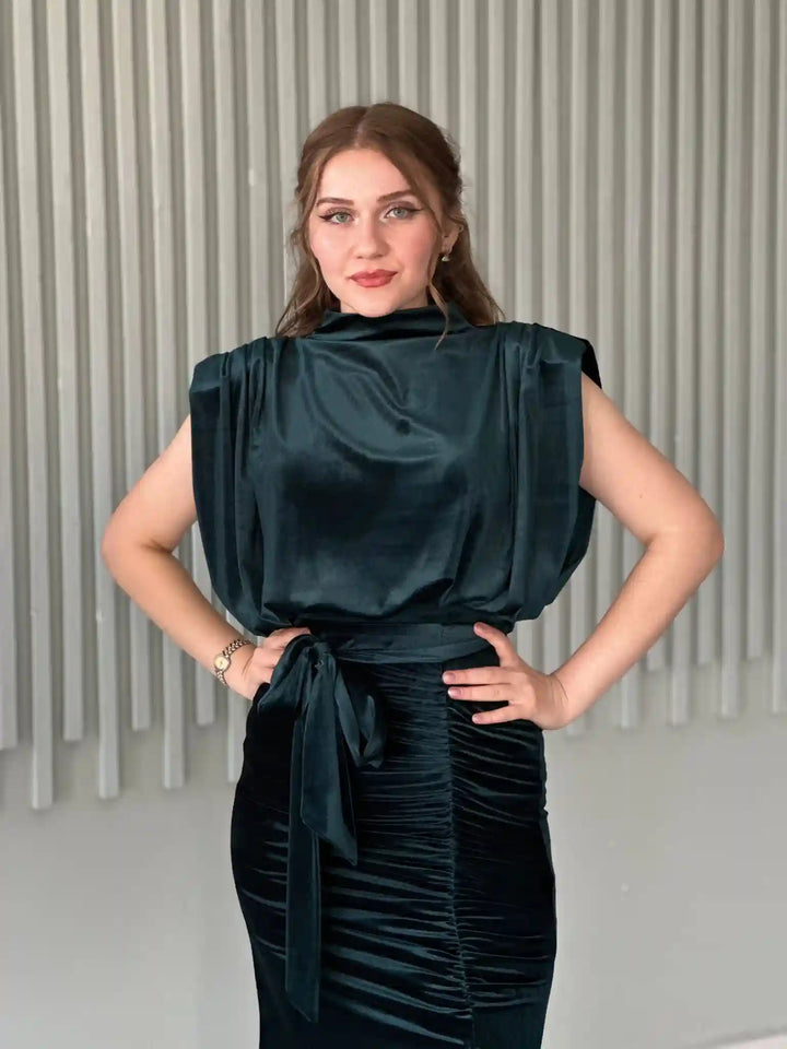 Yakut Abiye Kadife - Verda Moda