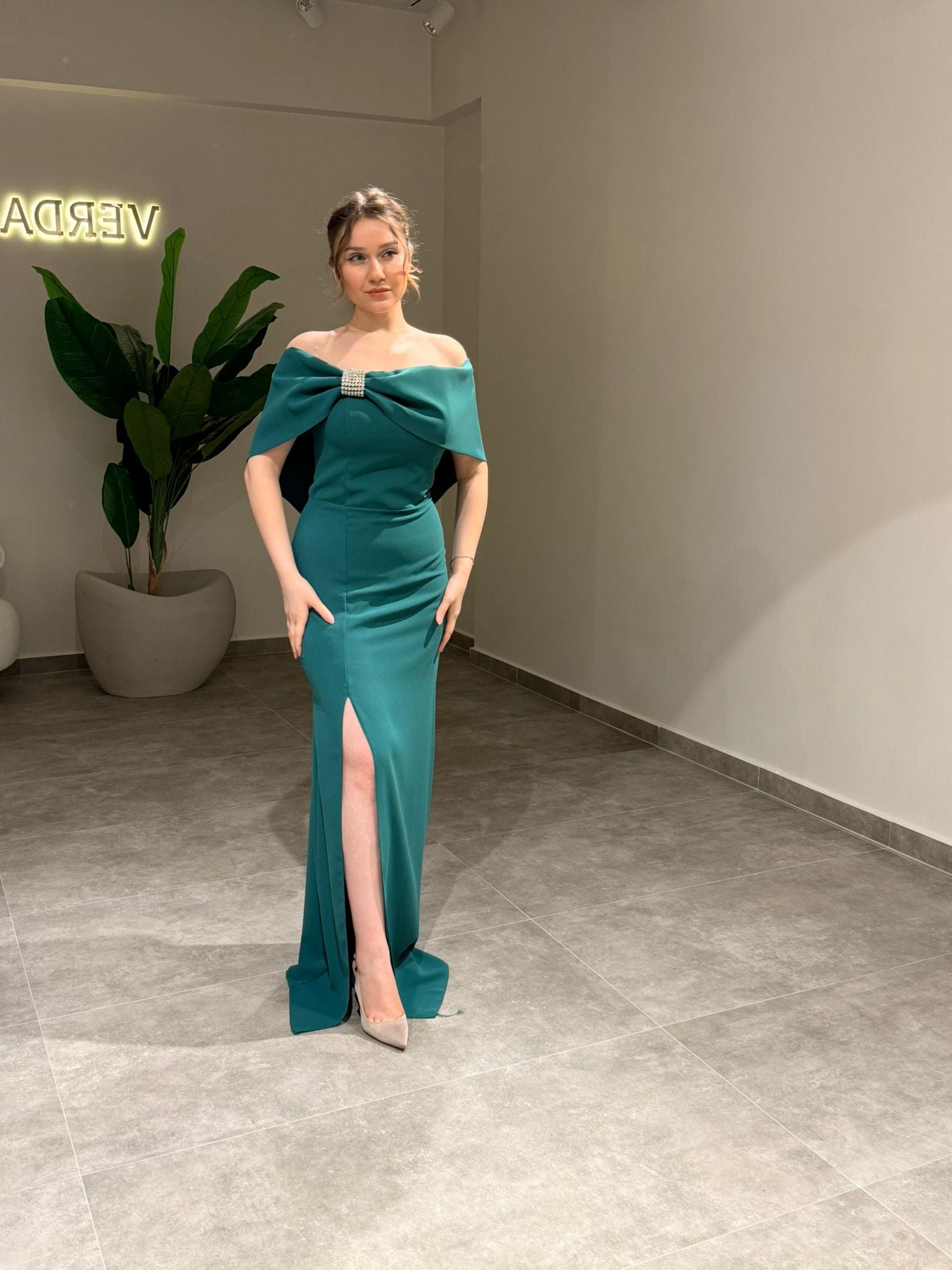 Amira Abiye Zümrüt Yeşil | MONOWELLA abiye