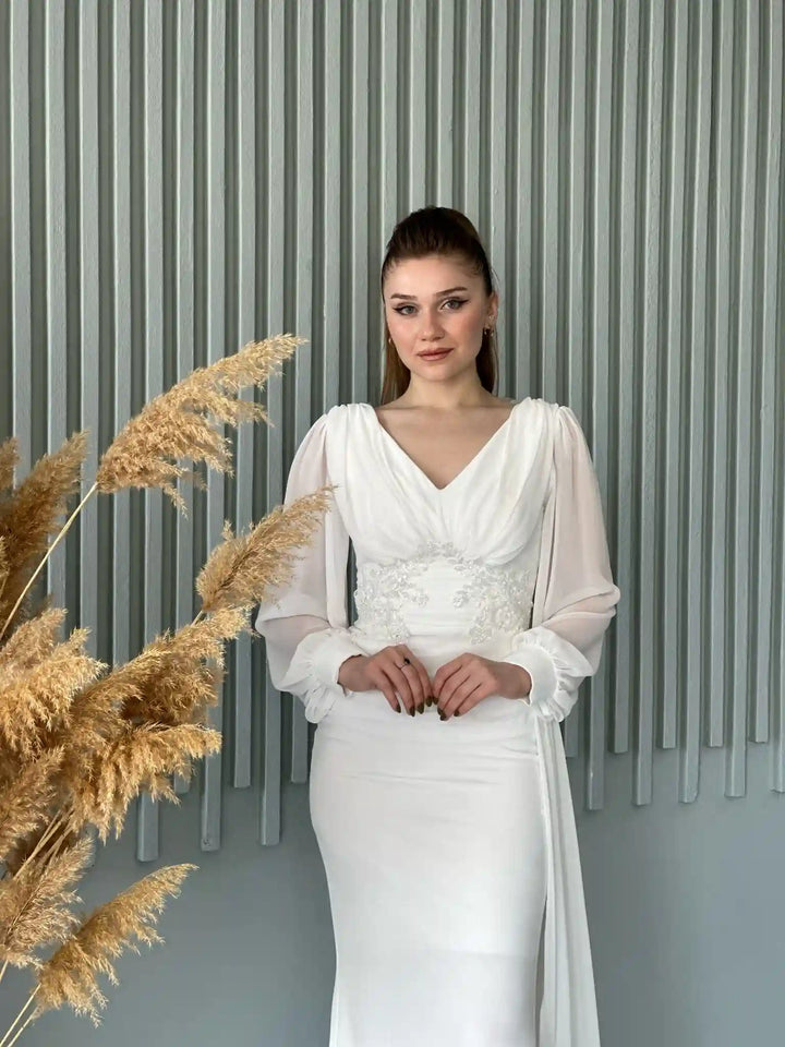 Fisun İşlemeli Abiye - Verda Moda