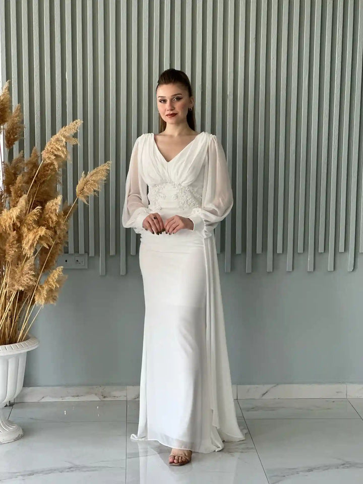 Fisun İşlemeli Abiye - Verda Moda