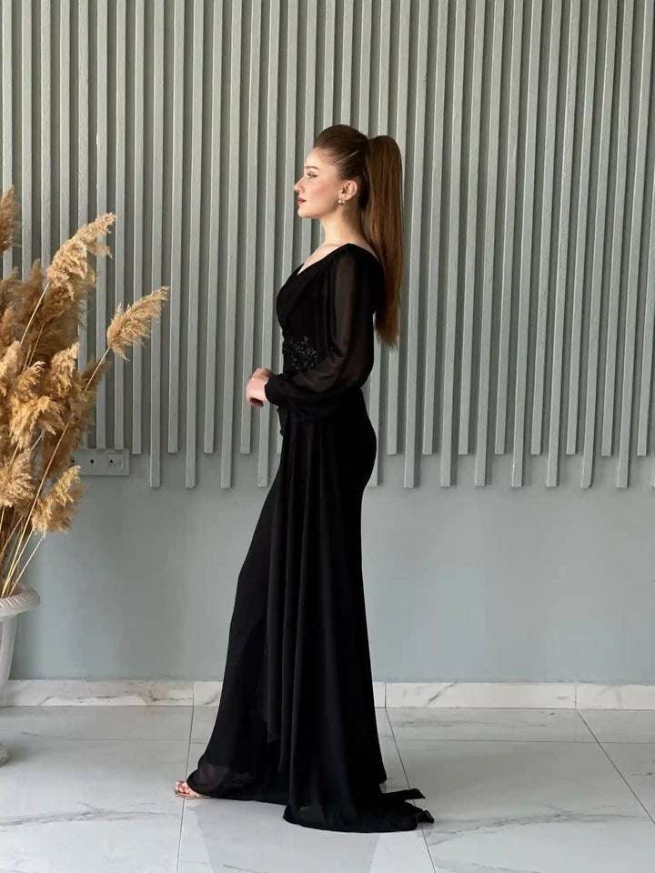 Fisun İşlemeli Abiye - Verda Moda